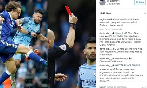 Mẹ David Luiz ngán ngẩm thói vô cảm của Aguero