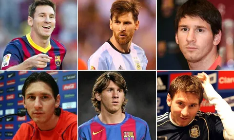 Hình ảnh Messi qua 12 năm thi đấu chuyên nghiệp