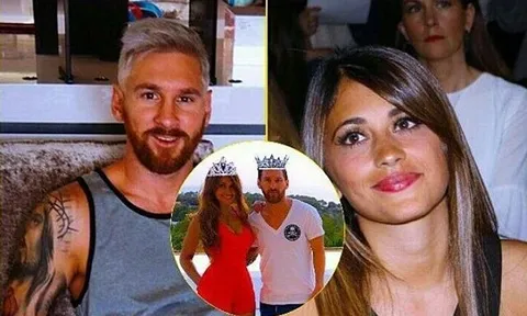 Messi và vợ xăm “Anh là Vua, em là Nữ hoàng”