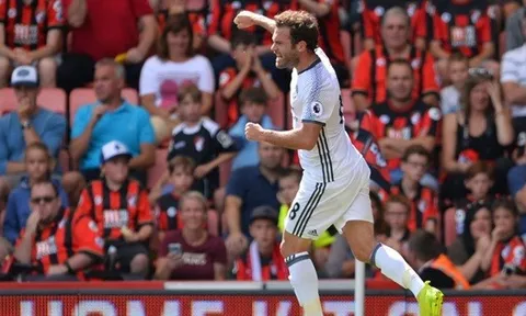 M.U đại thắng, Mourinho khen Juan Mata hết lời