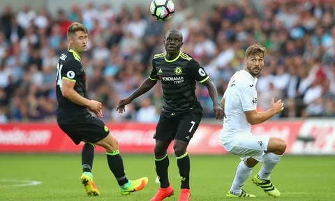 N'Golo Kante lại chơi cực hay vs Swansea