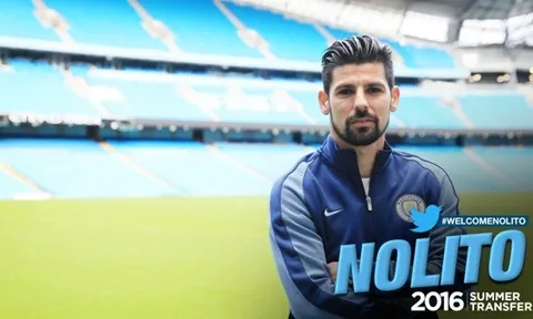 CHÍNH THỨC: Man City công bố thương vụ Nolito