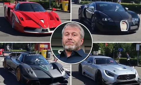 Ông chủ Chelsea Roman Abramovich khoe dàn siêu xe 8,5 triệu bảng