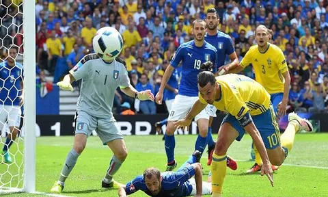 Pha đệm bóng hỏng ăn của Ibrahimovic vs Italia
