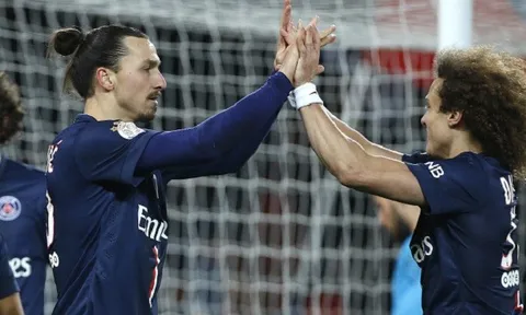 'PSG nhớ Ibrahimovic và David Luiz'
