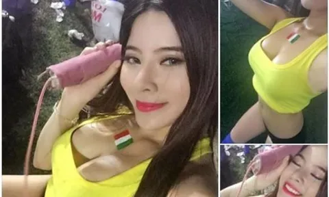 Hot girl Việt Nam khoe ngực khủng chào... World Cup 2016