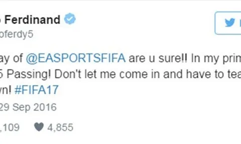 Rio Ferdinand đòi phá banh trụ sở EA vì chỉ số FIFA quá thấp