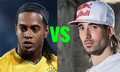 Ronaldinho đọ tài vua bóng đá đường phố Sean Garnier