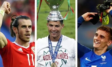 Ronaldo, Bale, Griezmann - 3 cầu thủ hay nhất châu Âu 2016