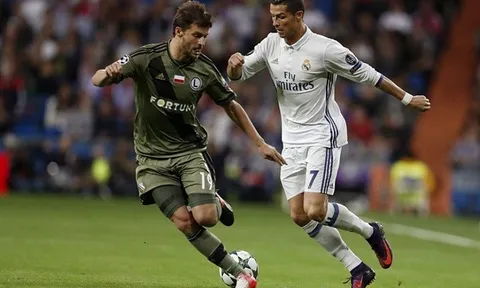 Ronaldo vô duyên, Real vẫn 'diệt gọn' Legia trên sân nhà