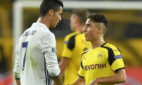 Sao Dortmund dùng ốp điện thoại in hình chụp với Ronaldo