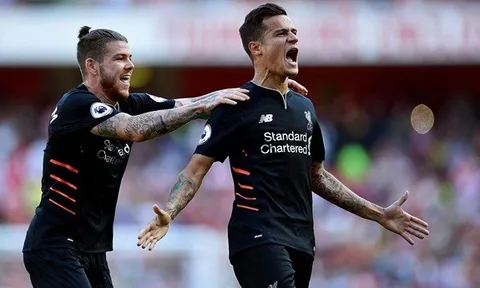 Siêu phẩm đá phạt của Philippe Coutinho vào lưới Arsenal