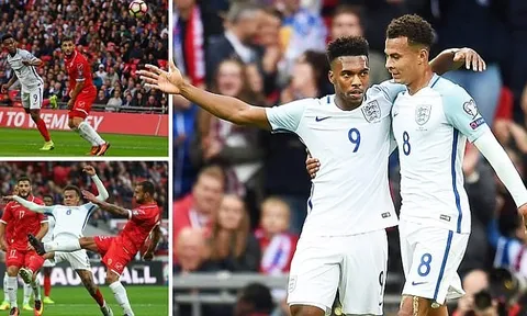 Sturridge, Alli lập công, HLV tạm quyền Southgate nhảy cẫng lên ăn mừng