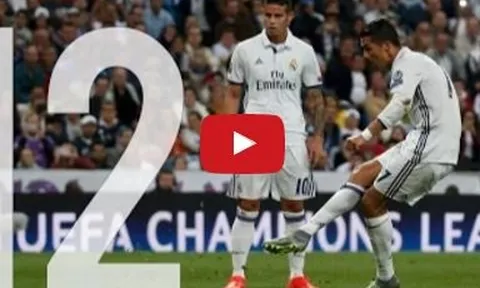Tất cả 12 pha sút phạt thành bàn của Cristiano Ronaldo ở Champions League