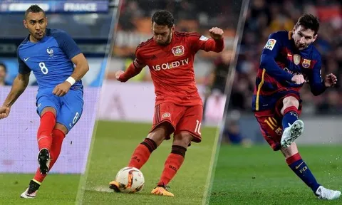 Top 10 vua đá phạt mùa giải 2015/16