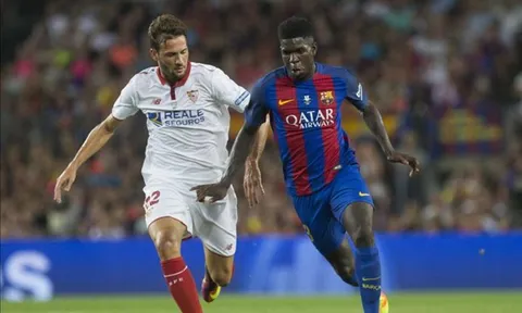 Vá đội hình, Barca để Umtiti đá cánh phải