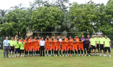 Lãnh đạo VFF động viên ĐT U16 quốc gia trước giờ tập luyện