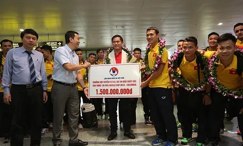 VFF thưởng ĐT futsal Việt Nam 1,5 tỷ đồng