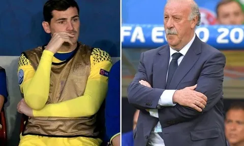 Huấn luyện viên Vicente del Bosque và Casillas dàn hòa