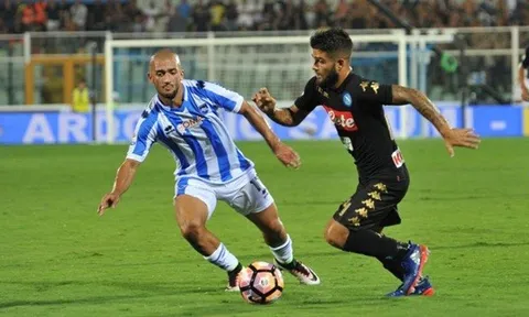 Vòng 1 Serie A - Pescara 2-2 Napoli