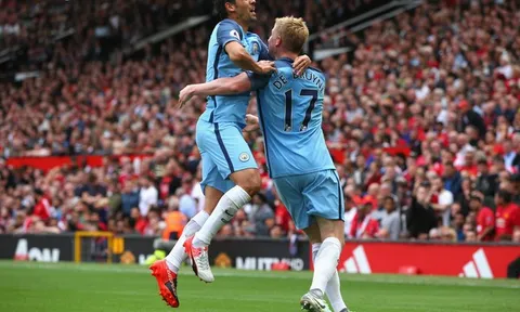 Vòng 4 Premier League - Man United 1-2 Man City