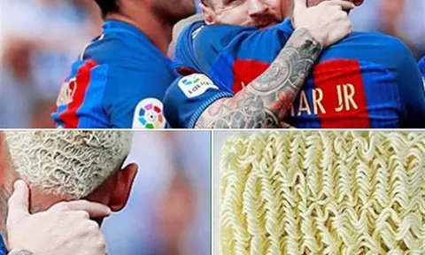 Tóc mới của Neymar bị ví như mì ăn liền