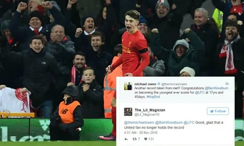 Woodburn lập kỷ lục, fan Liverpool hả hê 'ném đá' Owen