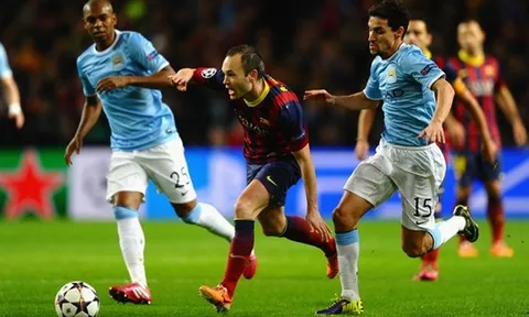 Xem lại màn trình diễn của Iniesta vs Man City mùa 2014/2015