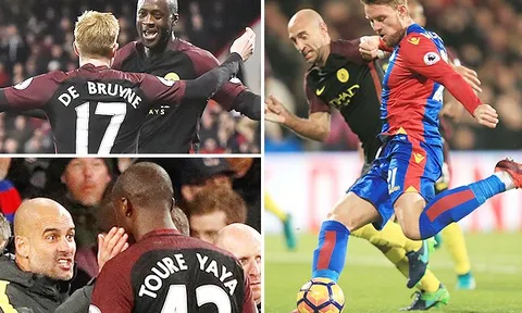 Yaya Toure giúp Guardiola thoát hiểm ở Selhurst Park