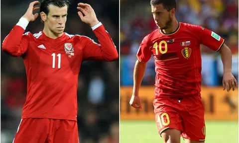 Xứ Wales vs Bỉ: Gareth Bale lép vế Eden Hazard?