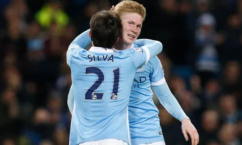 David Silva - Kevin de Bruyne và vị trí “số 8” tự do ở Man City