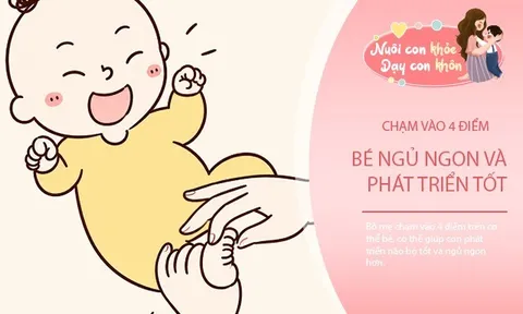 90% bố mẹ chưa biết có 4 điểm cần chạm trên cơ thể bé, giúp con ngủ sâu, não phát triển tốt