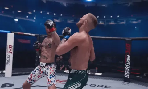 Max Holloway hạ knock-out Conor McGregor trong trailer bom tấn của tựa game UFC 6