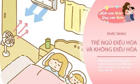Đứa trẻ thường xuyên ngủ điều hòa và trẻ không thường xuyên ngủ điều hòa có 3 sự khác nhau rất dễ nhìn thấy