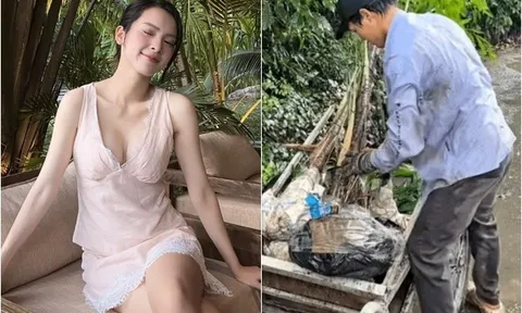 Nữ diễn viên VTV ở nhà vườn hàng nghìn m2 đẹp nõn nà sau sinh, chồng thiếu gia chân chất lấm lem khó nhận ra