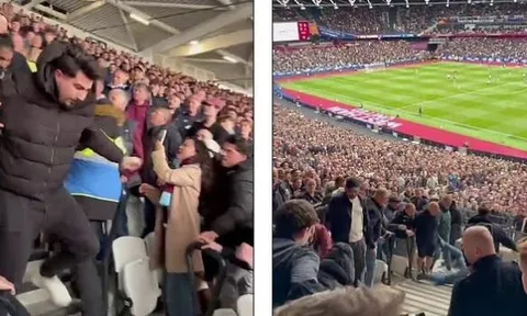 Khán đài London Stadium dậy sóng vì CĐV đội khách "nằm vùng"