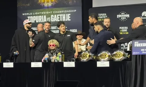 Dana White nổi điên khi Josh Hokit suýt ẩu đả với Ilia Topuria tại họp báo UFC