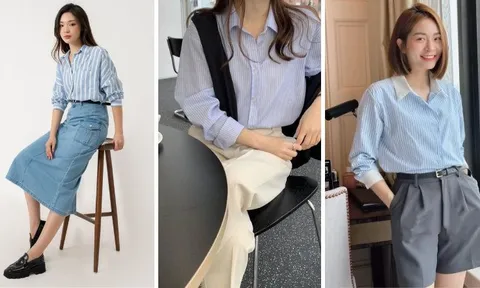 Làm mới áo sơ mi kẻ sọc: Không cần mua mới vẫn mặc đẹp mỗi ngày