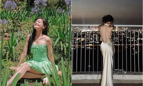 Gái xinh Hà Nội đóng cảnh gợi cảm khi mới 18 tuổi nay ngày càng quyến rũ, khoe lưng trần buông lơi trước biển đêm