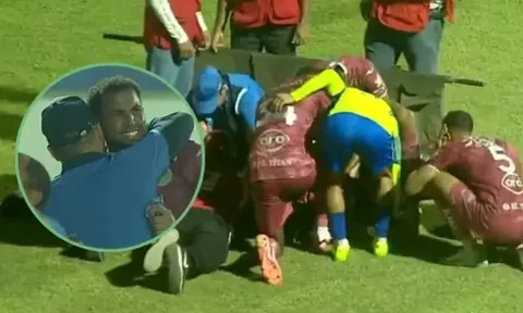 Romario da Silva gãy chân kinh hoàng, đồng đội bật khóc