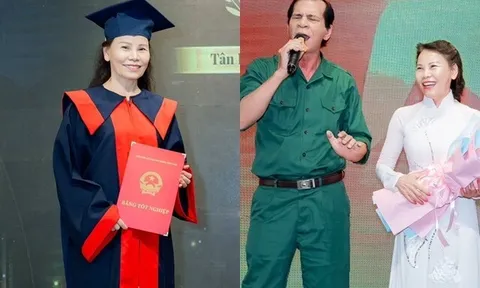 Mẹ ruột của Hồ Ngọc Hà U70 đi nhận bằng tốt nghiệp, được chồng lai Pháp điển trai đến hát chúc mừng trong lễ vinh danh