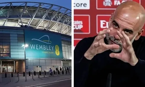 Pep Guardiola đùa rằng muốn có khán đài riêng tại Wembley