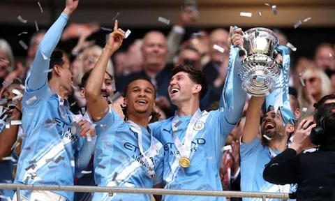Lộ diện những sao Man City nhận huy chương FA Cup dù không thi đấu