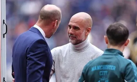 Câu nói của Hoàng tử William khiến Pep Guardiola bật cười