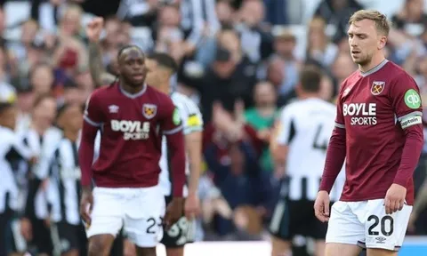 Thua Newcastle United, West Ham đối mặt nguy cơ lớn rớt hạng