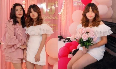 Con gái duy nhất của Á hậu Vbiz nay 15 tuổi đẹp hơn mẹ, ngại ngùng không cười tươi trước ống kính
