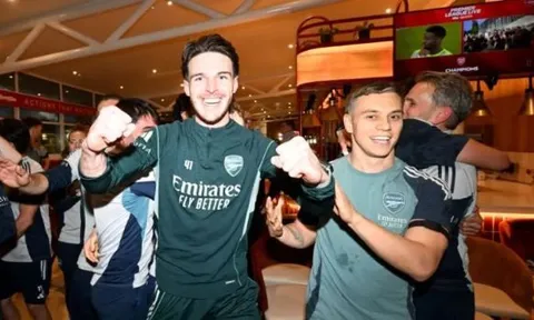 Declan Rice kể chuyện ăn mừng đến 5 giờ sáng cùng Arsenal