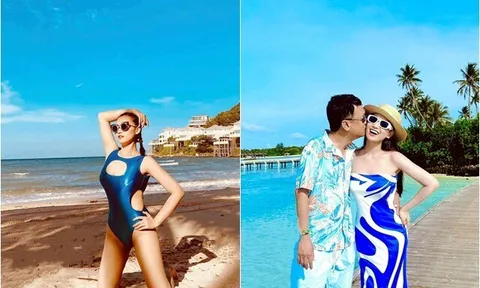 "Mỹ nhân kim cương" của miền Bắc khoe dáng nóng bỏng với bikini, tình tứ chúc mừng đại gia của đời mình