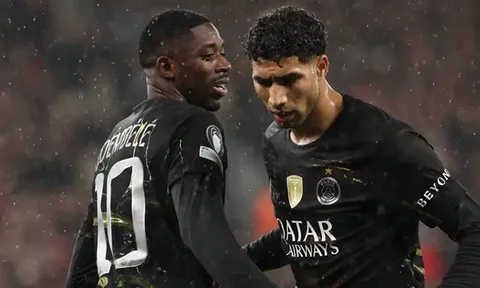 PSG lo sốt vó vì chấn thương của Dembele và Hakimi