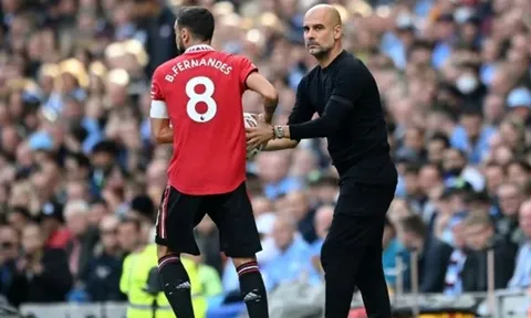 Pep Guardiola dùng Bruno Fernandes để răn đe sao Man City